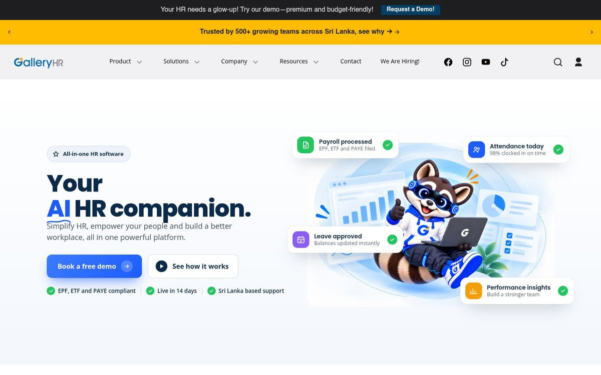 Gallery HR website homepage, built and run by Rukxi